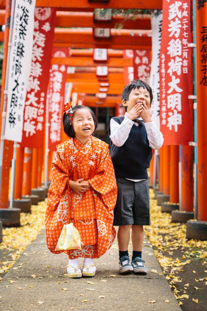 鬼子母神での七五三撮影