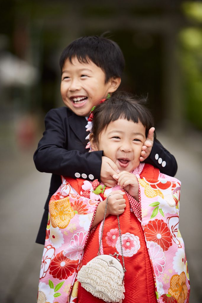 七五三、仲良し兄妹