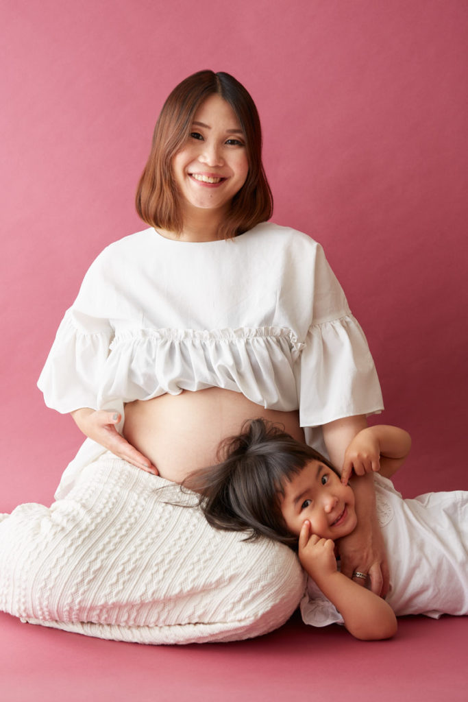 臨月のお母さんとお姉ちゃん